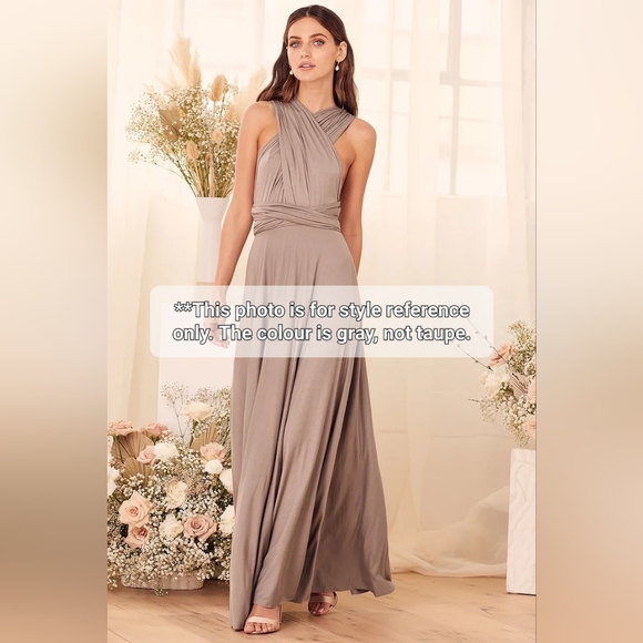 Lulus Dark Gray Convertible Infinity Formal Dress - Picture 8 of 8